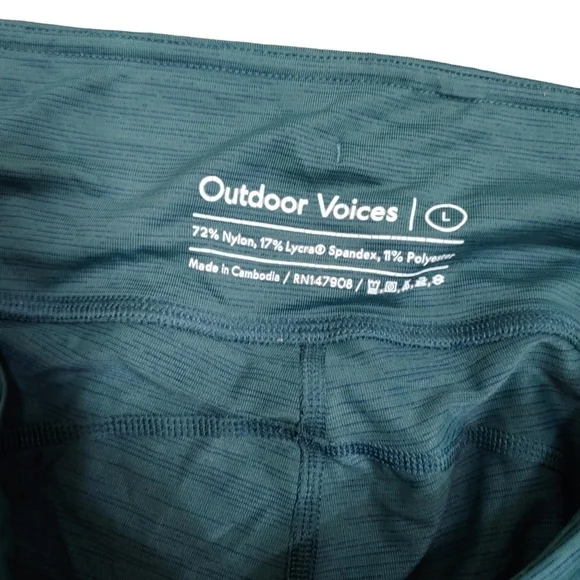 Outdoor Voices Green High Rise Athletic 7/8 Length Leggings Size Large - Picture 3 of 6